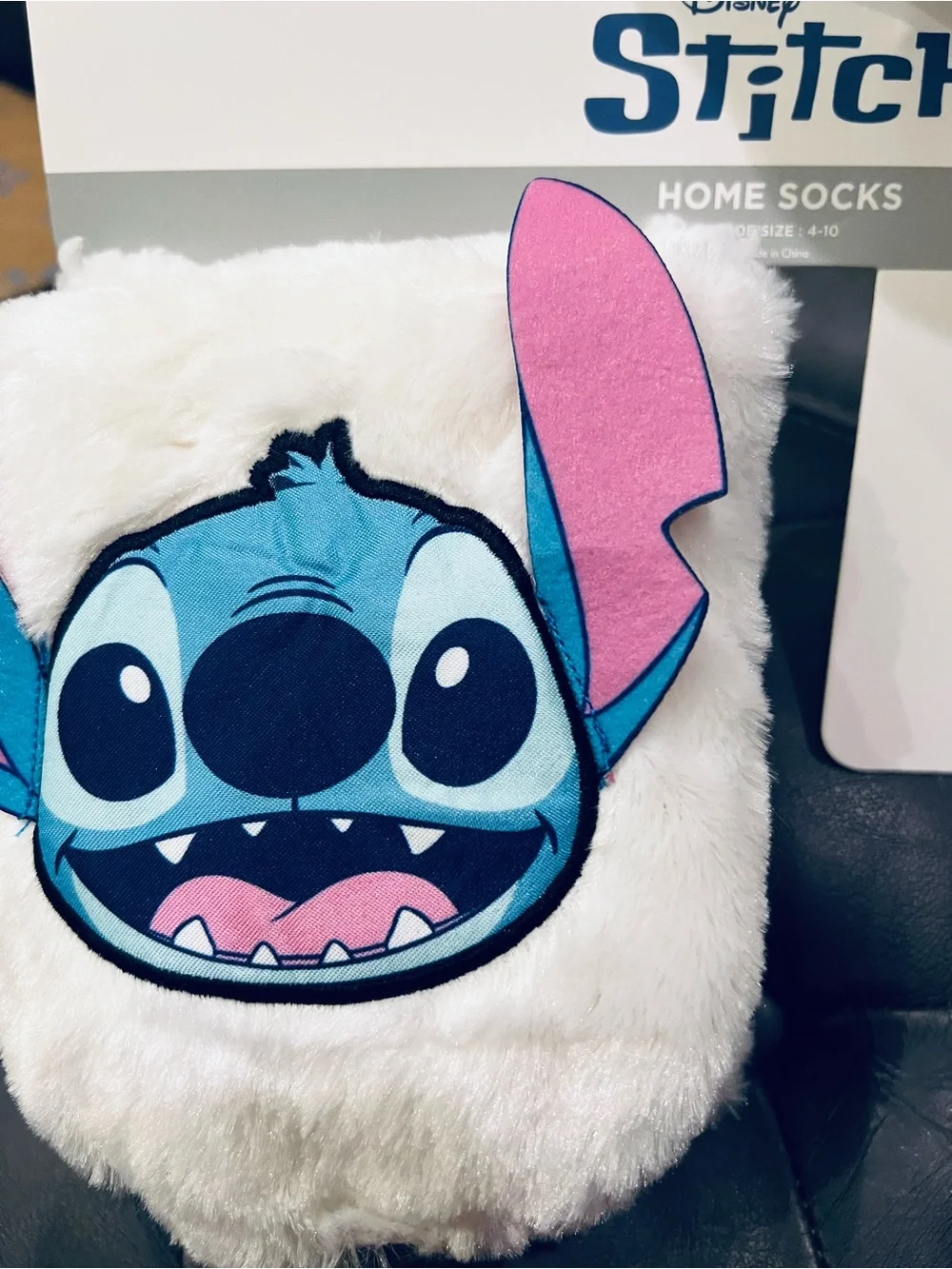 BRAND NEW Disney Stitch & Angel THICK Plush Home Socks Size 4-10
